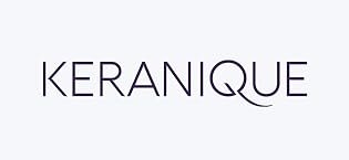 Keranique logo, hair growth and regrowth products brand for women.