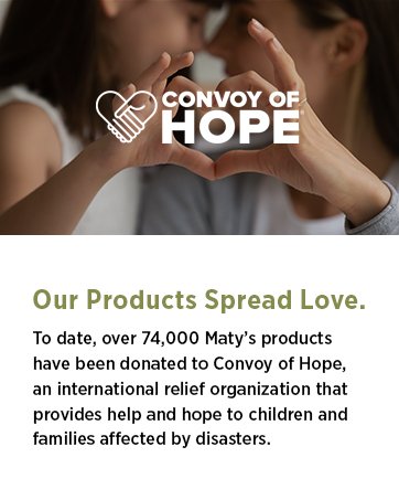 Matys Healthy Products Proud Supporter of Convoy of Hope with product donations to families affected