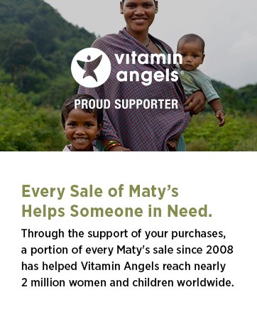 Matys Healthy Products Proud Supporter of Vitamin Angels Giving Back Charity Proceeds Mom Children