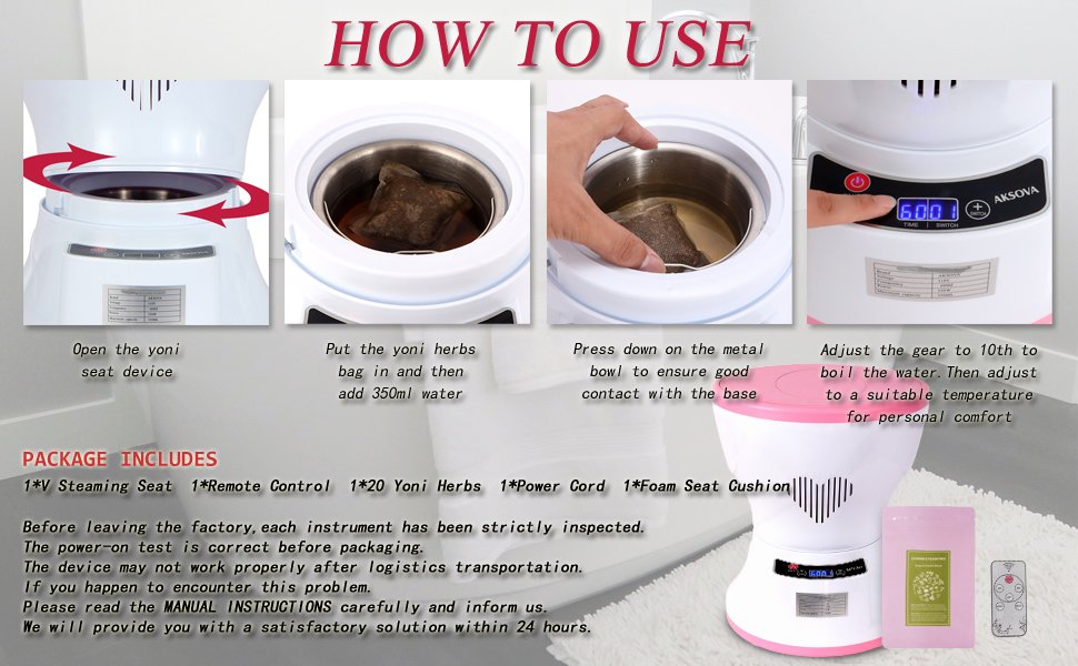 steam seats how to use yoni seat kit