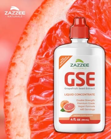 zazzee naturals liquid grapefruit seed extract capsules gse strength immune support potent vegan