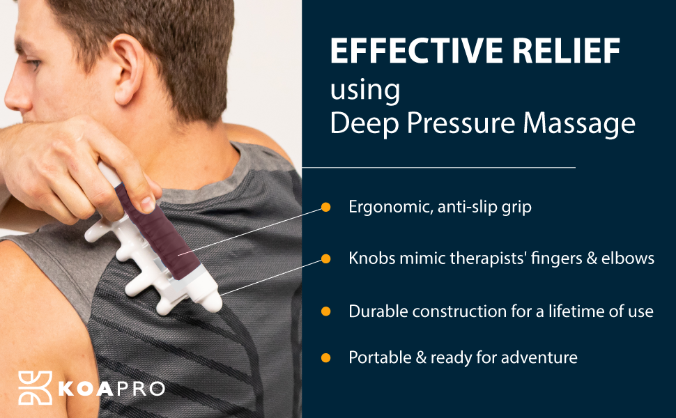 effective relief using deep pressure massage ergonomic grip mimics therapists fingers massager