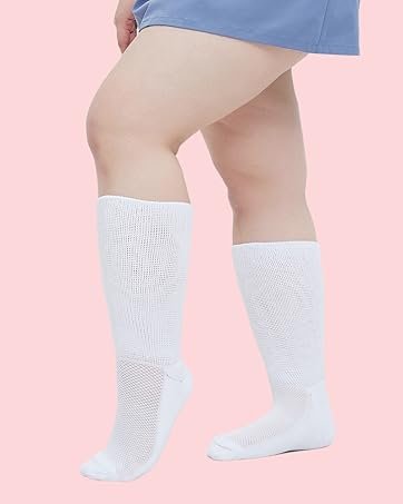Wide Diabetic Socks for Men Women Plus Size,Lymphedema Socks,Socks for Swollen Feet and Ankles