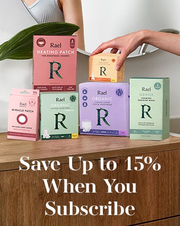 save up to 15% rael period products