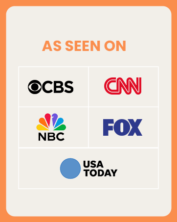 As seen on CBS, CNN, NBC, FOX, USA Today